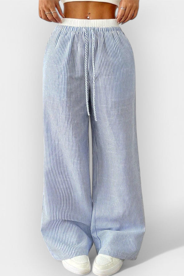 Pantaloni larghi a righe