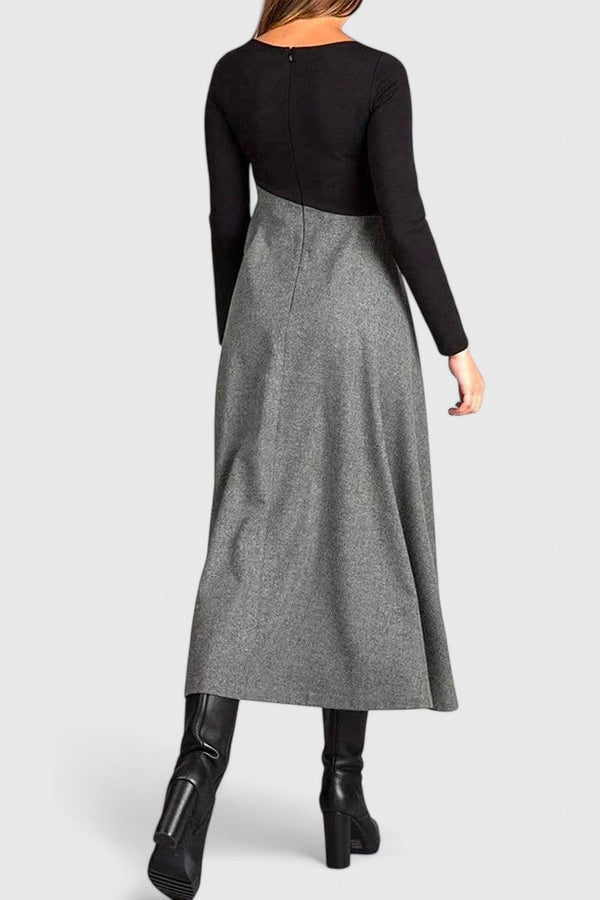 Janet | Elegante abito lungo a maniche lunghe