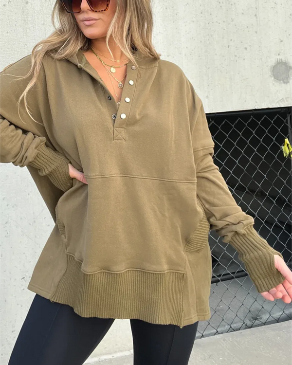 MAGGIE - FELPA CON CAPPUCCIO FLOWY FIRST CLASS 