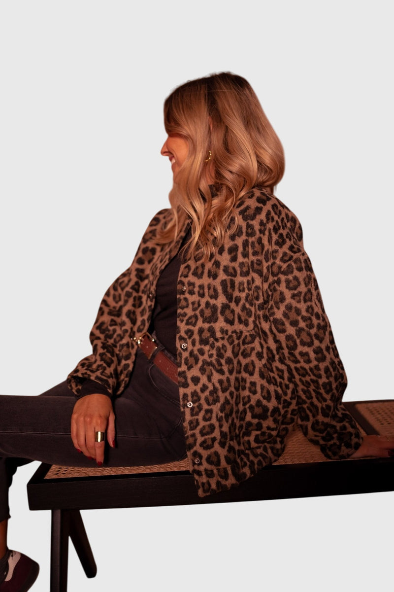 Elodie | Giacca elegante con stampa leopardata