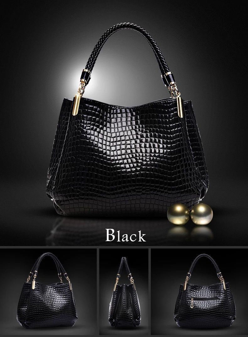 Isabella™ Elegancia Perdurable | Elegante bolso con estampado de cocodrilo 