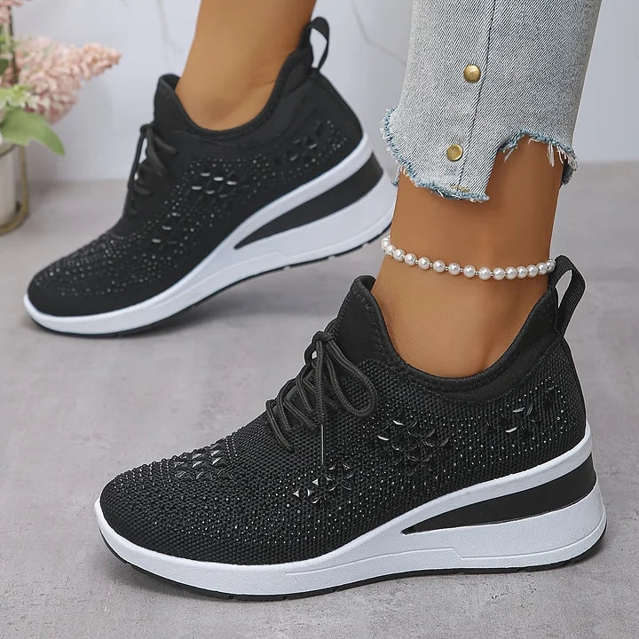 Romee | Sneakers ortopediche con strass scintillanti
