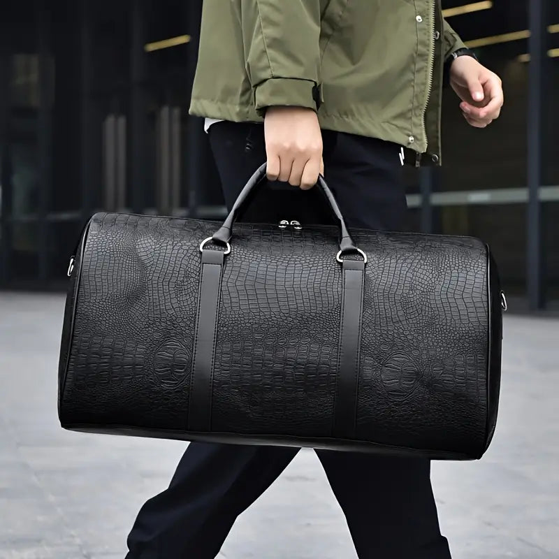Lucas™ - Borsa da viaggio con motivo coccodrillo vintage