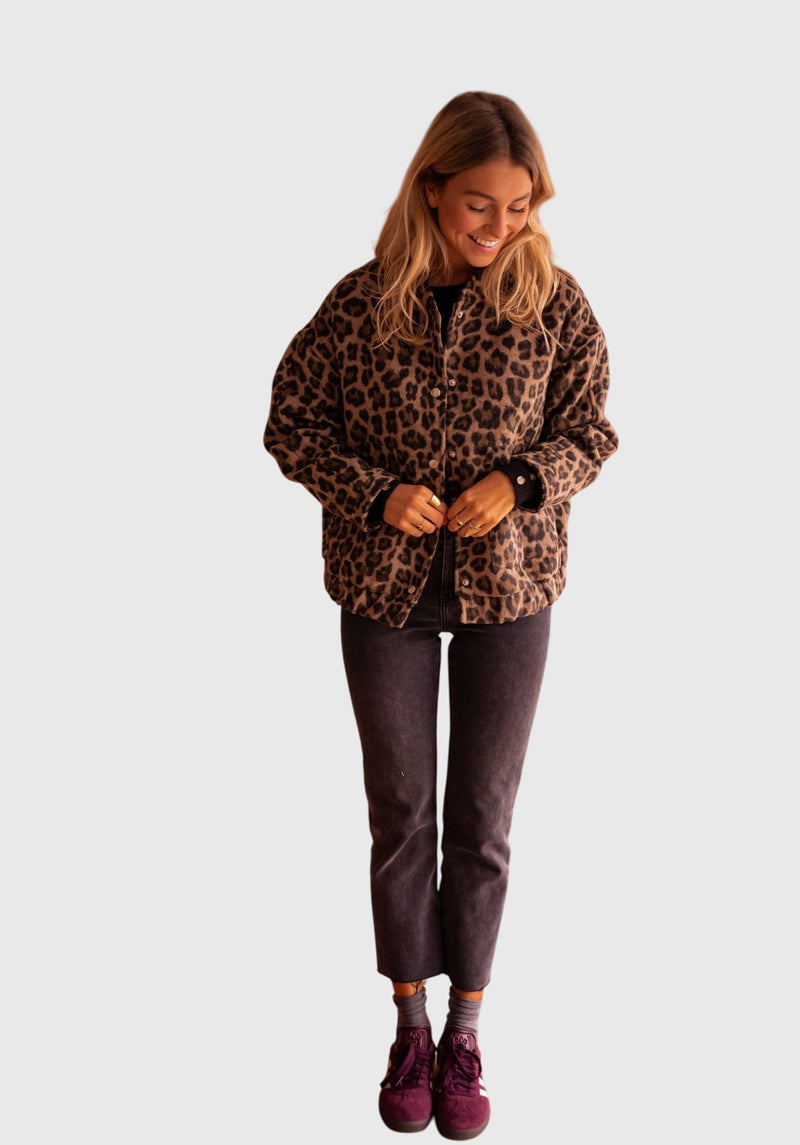 Elodie | Giacca elegante con stampa leopardata