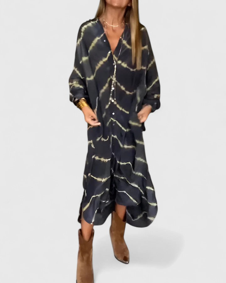 Amelie™ | Elegante abito lungo a righe boho