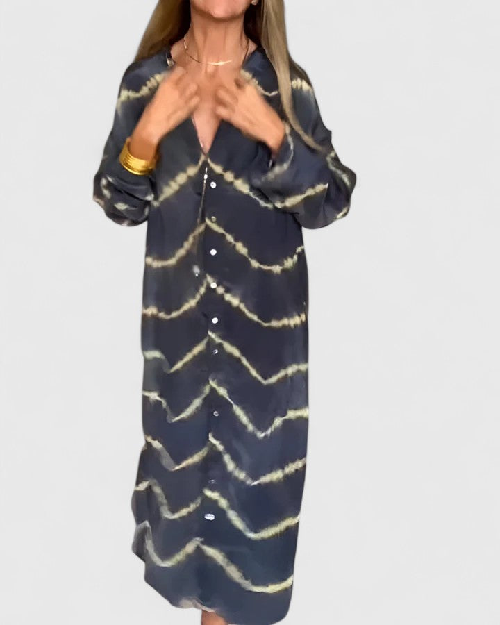 Amelie™ | Elegante abito lungo a righe boho