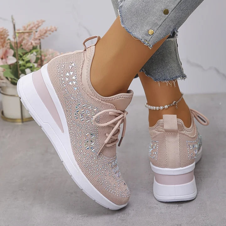 Romee | Sneakers ortopediche con strass scintillanti