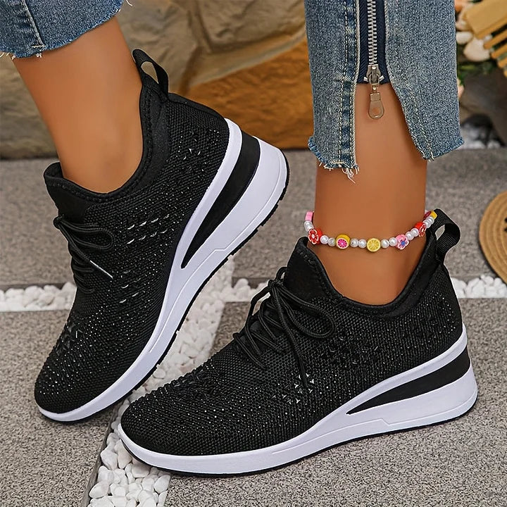 Romee | Sneakers ortopediche con strass scintillanti