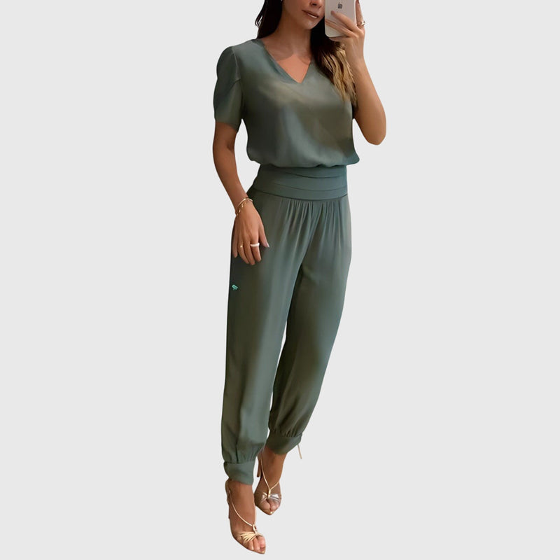 Jennifer™ | Completo elegante con camicetta e pantaloni