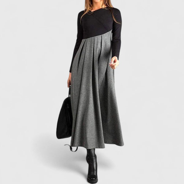 Janet | Elegante abito lungo a maniche lunghe