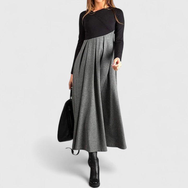 Janet | Elegante abito lungo a maniche lunghe