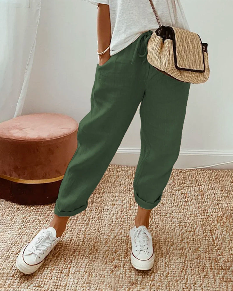 Ely | Pantaloni in lino anti-sudore di lusso