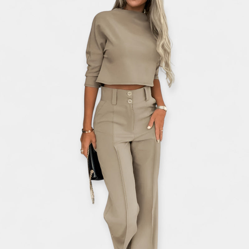 Crop Top and Pants Set