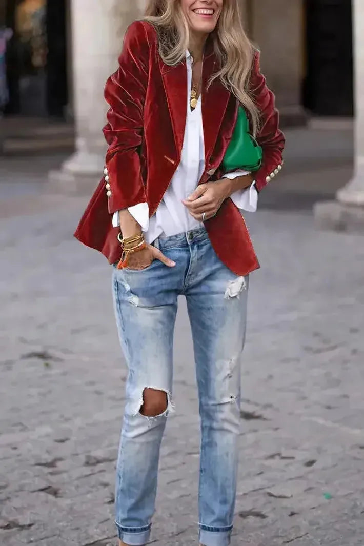 CAMILLE – POLISHED POWER BLAZER