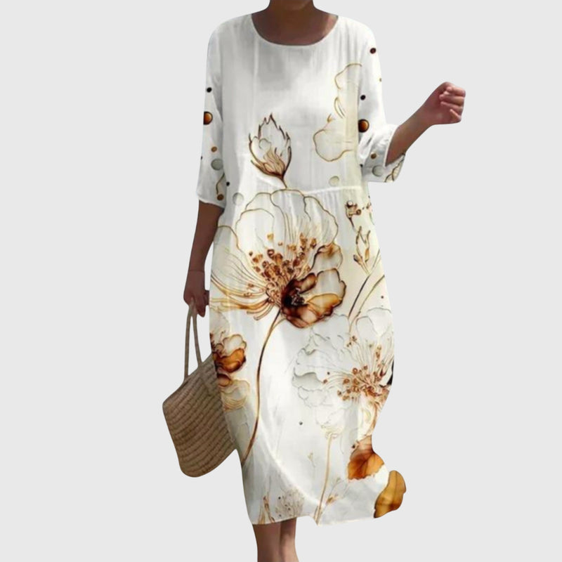 Hayley™ | Elegante abito lungo floreale