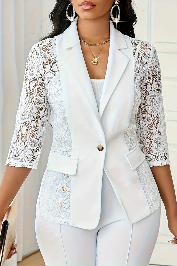 Layla™ - Contrast Lace Blazer