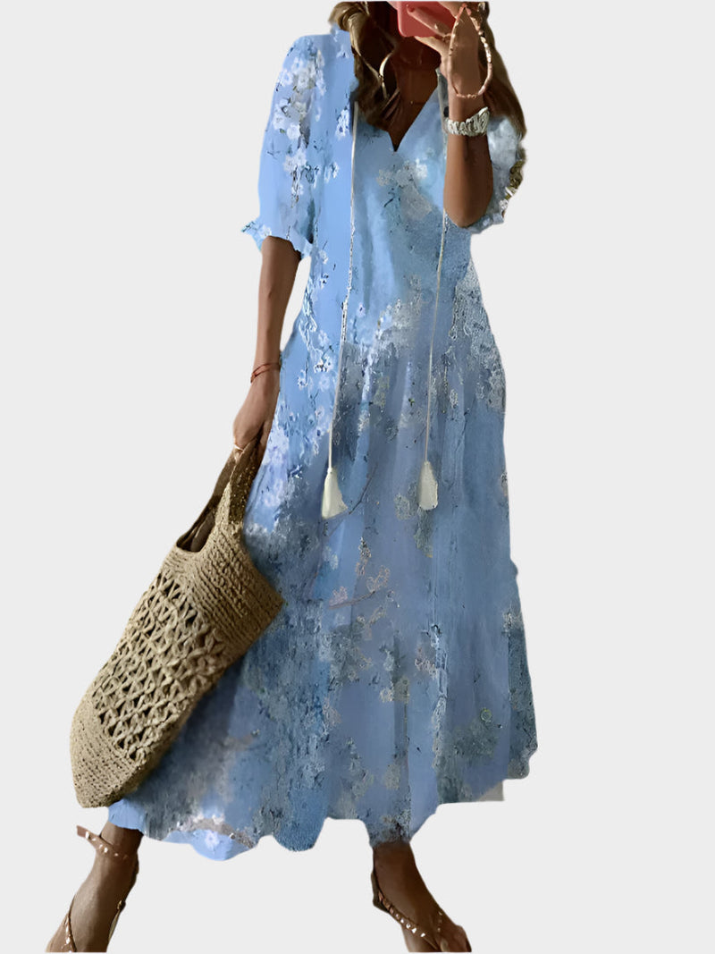 Vestido vintage con escote en V
