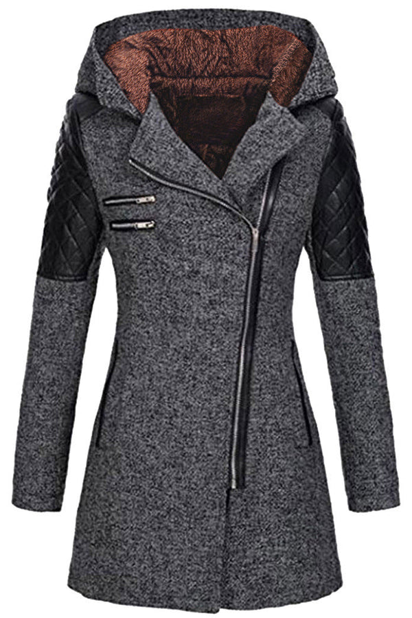 Zoë™ – Stylish Slant-Zip Winter Jacket