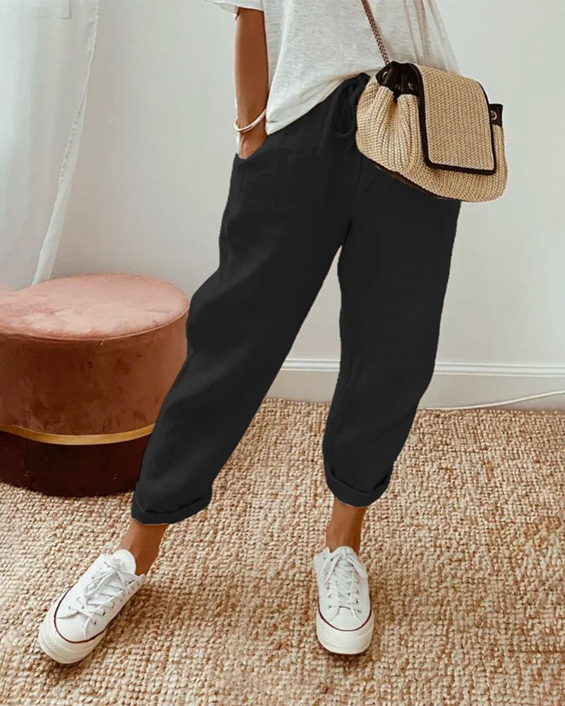 Ely | Pantaloni in lino anti-sudore di lusso