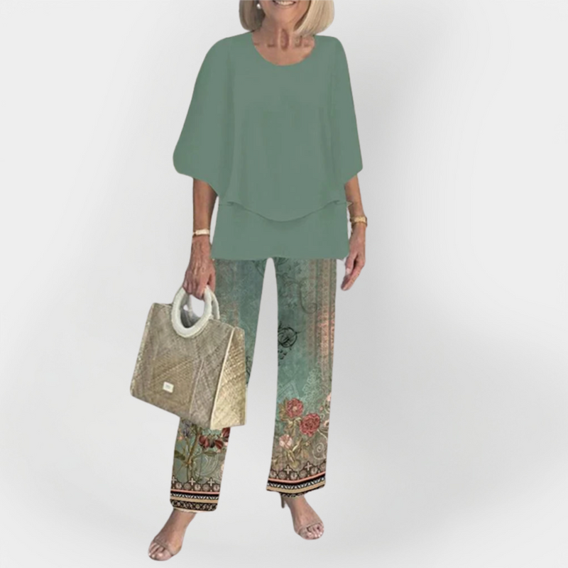 Completo elegante con top e pantaloni comodi