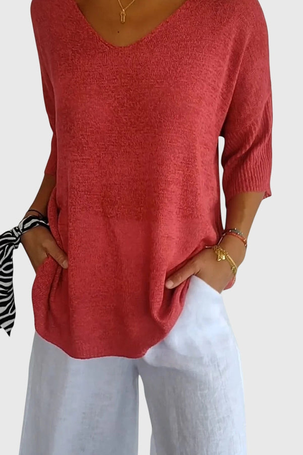 Cassandra™ | Elegante top con scollo a V