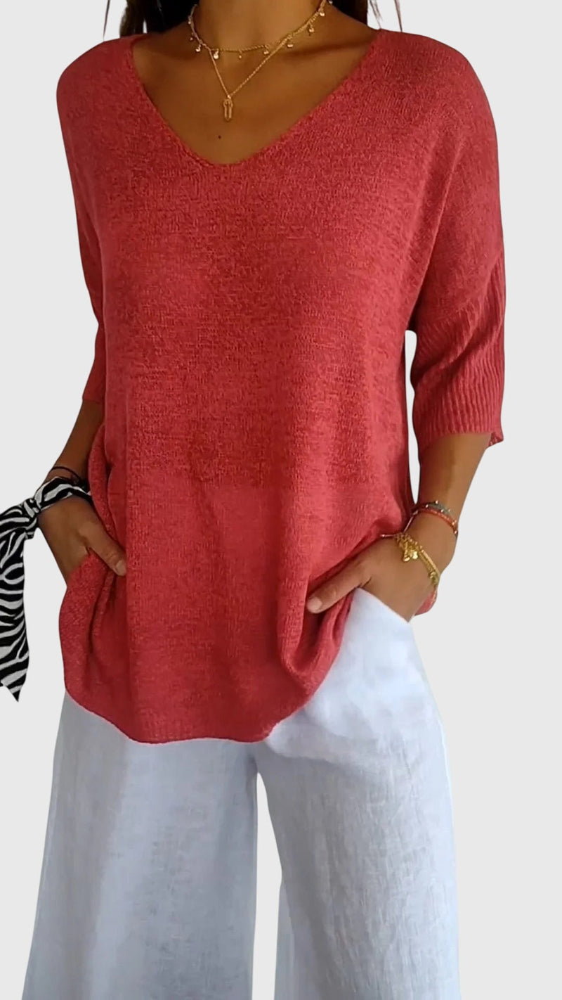 Cassandra™ | Elegante top con scollo a V