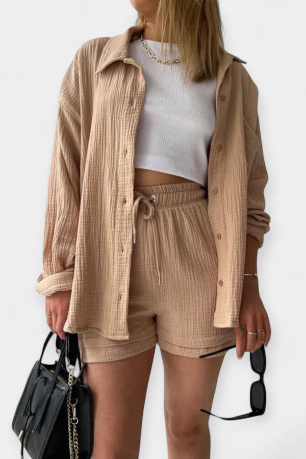 Completo estivo bicolore composto da top e pantaloncini