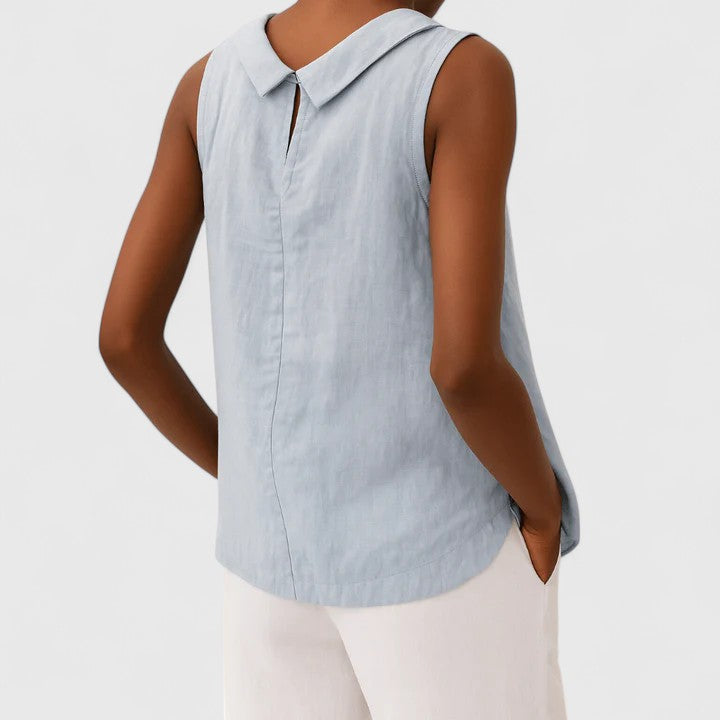 Anastine | Elegante top con collo arrotolato