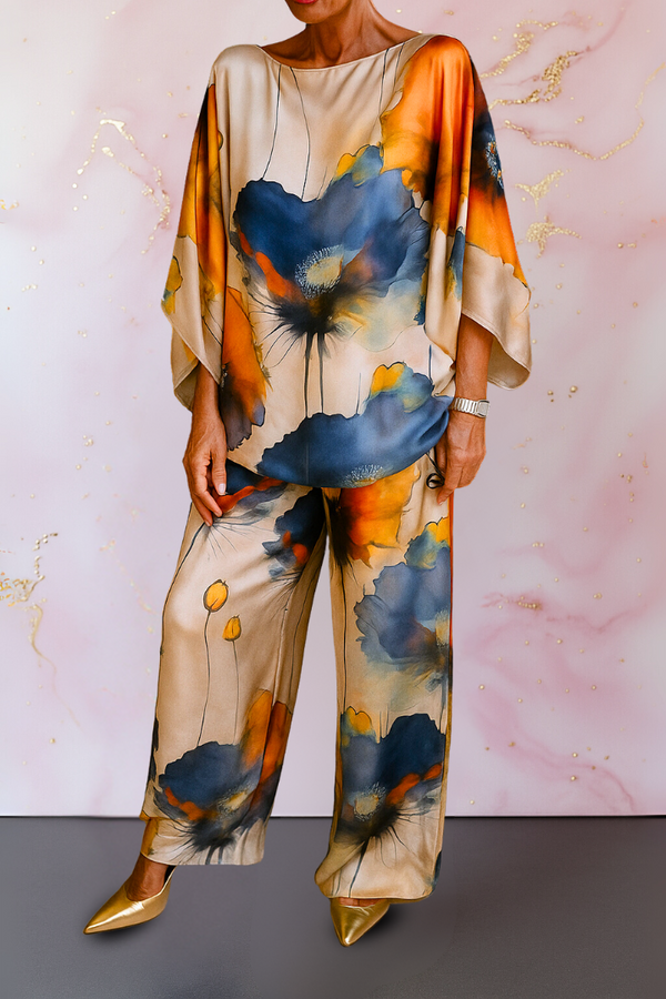 Evangelia | Satin Women's Two-Piece Set