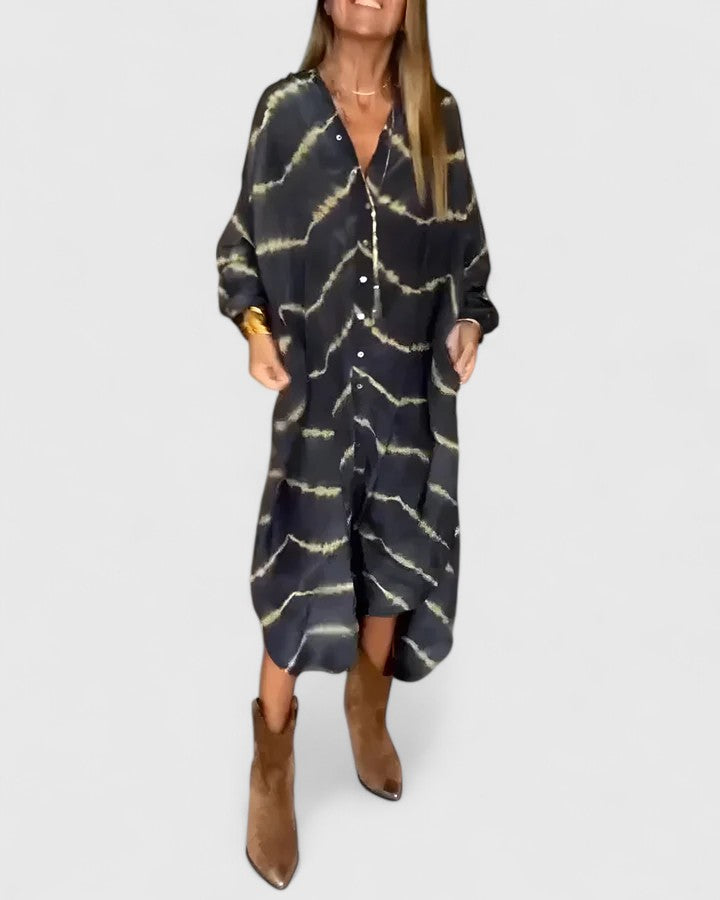 Amelie™ | Elegante abito lungo a righe boho
