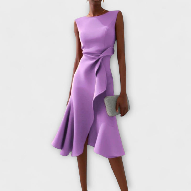 Juliette – Abito midi asimmetrico drappeggiato