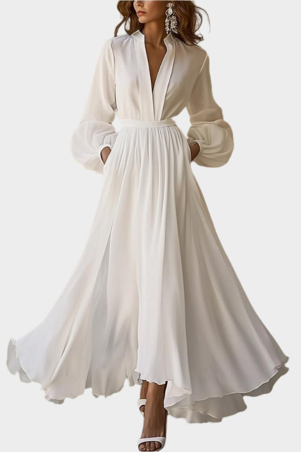 Abito lungo bianco classico