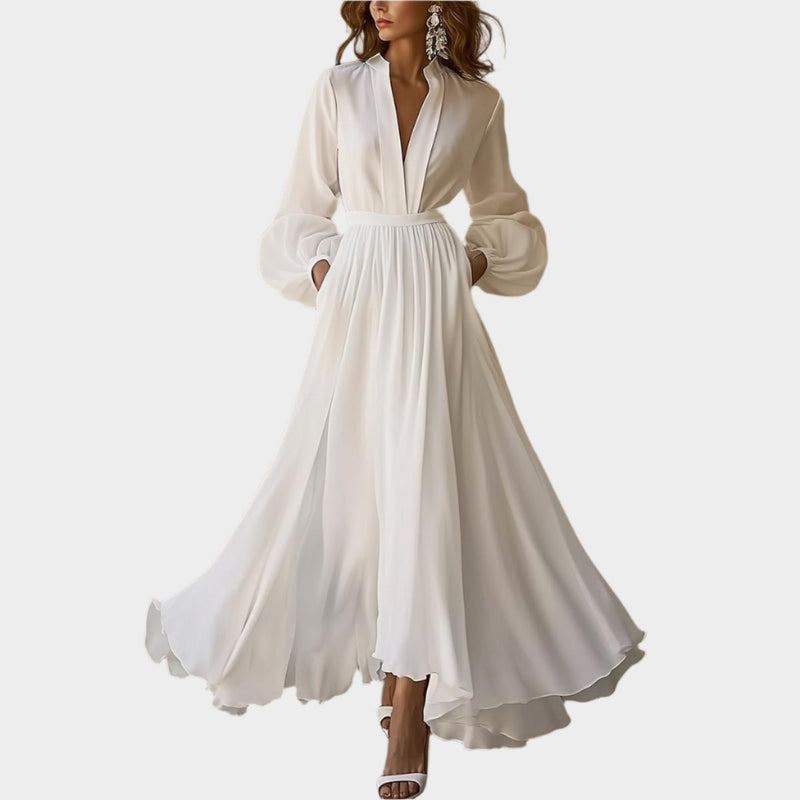 Abito lungo bianco classico