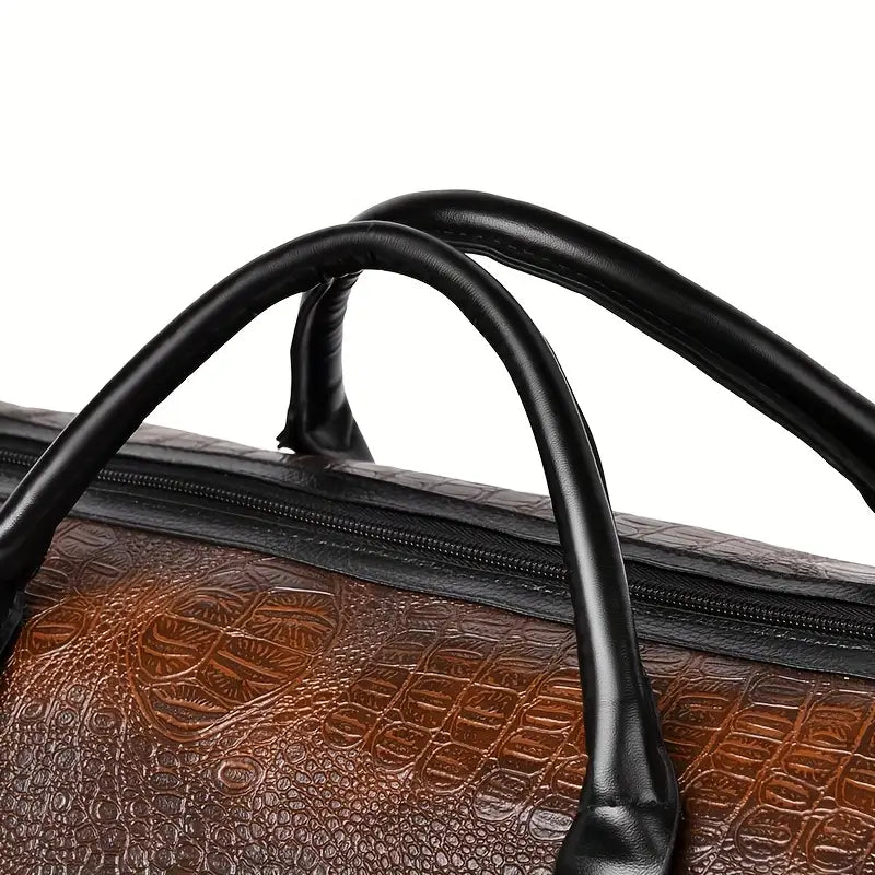 Lucas™ - Borsa da viaggio con motivo coccodrillo vintage