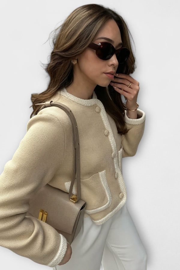 Classic Cardigan with Decorative Pockets