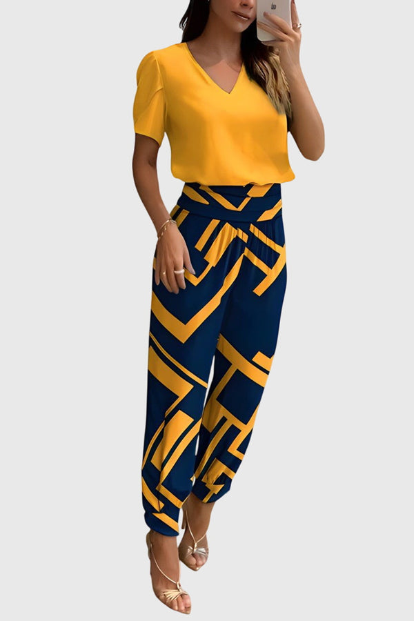 Jennifer™ | Completo elegante con camicetta e pantaloni