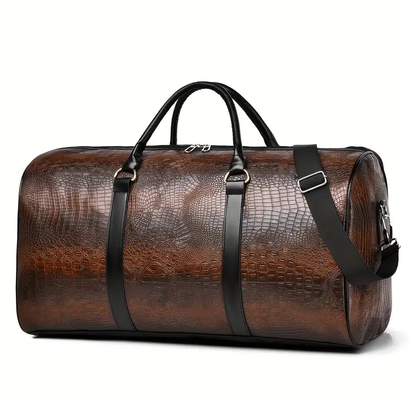 Lucas™ - Borsa da viaggio con motivo coccodrillo vintage