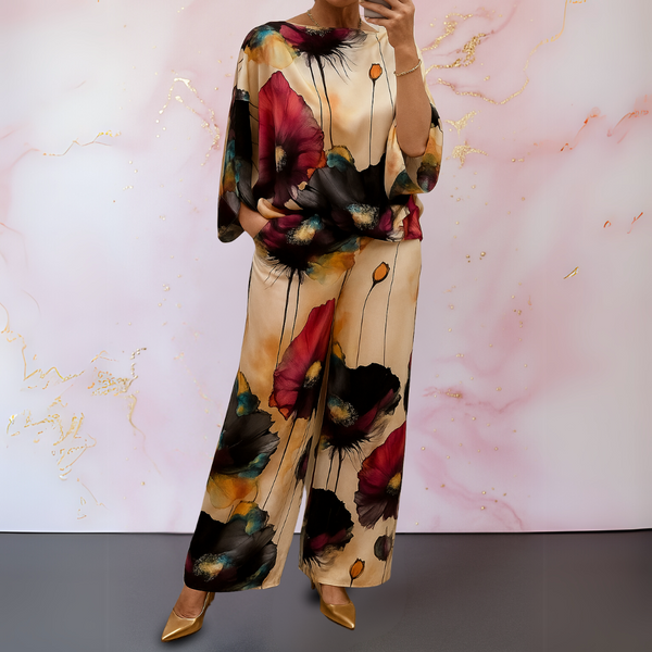 Moniek™ | Completo da donna in due pezzi in raso