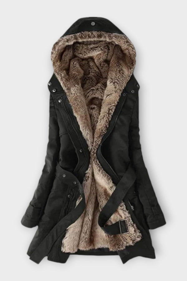 Mikash - Cappotto con fodera in pelliccia