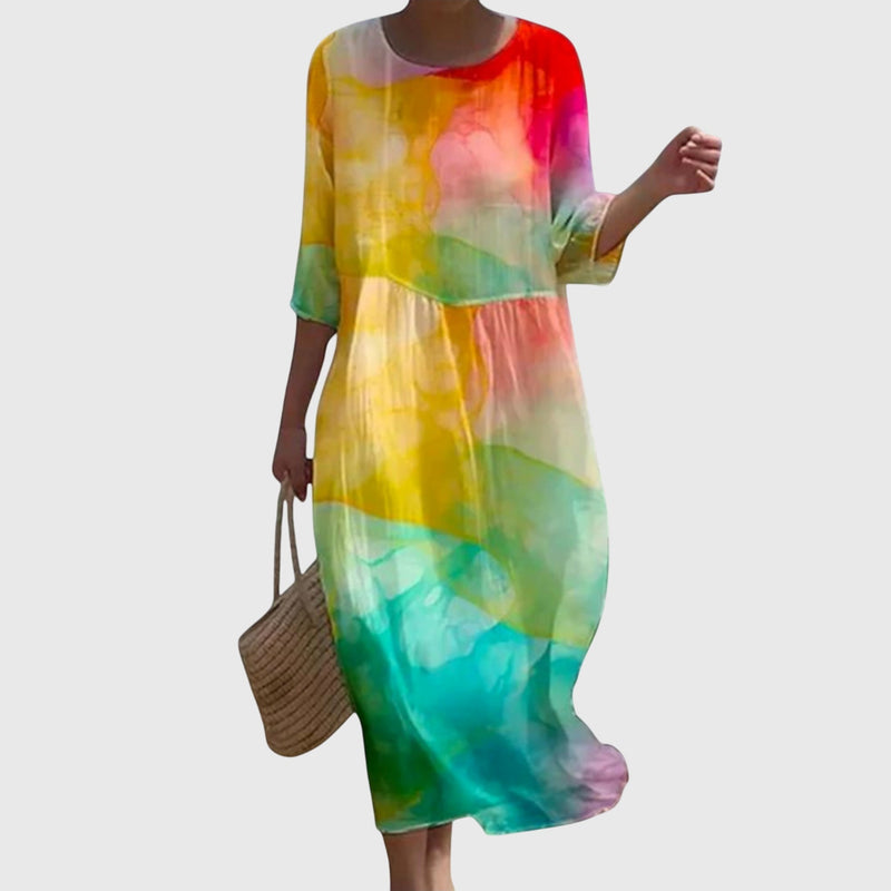 Hayley™ | Elegante abito lungo floreale