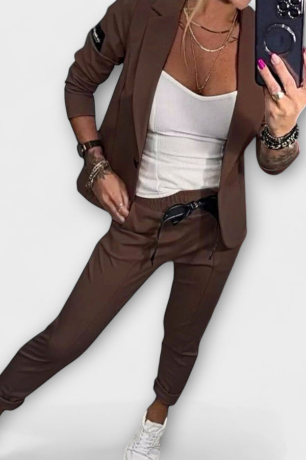 Vionne | Elegant Set of Top, Jacket, and Pants