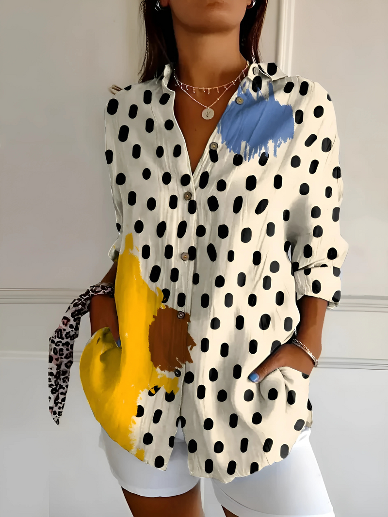 Viviana | Blusa a onde floreali