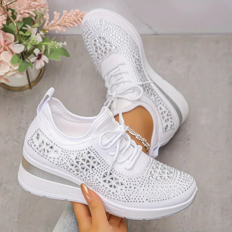 Romee | Sneakers ortopediche con strass scintillanti