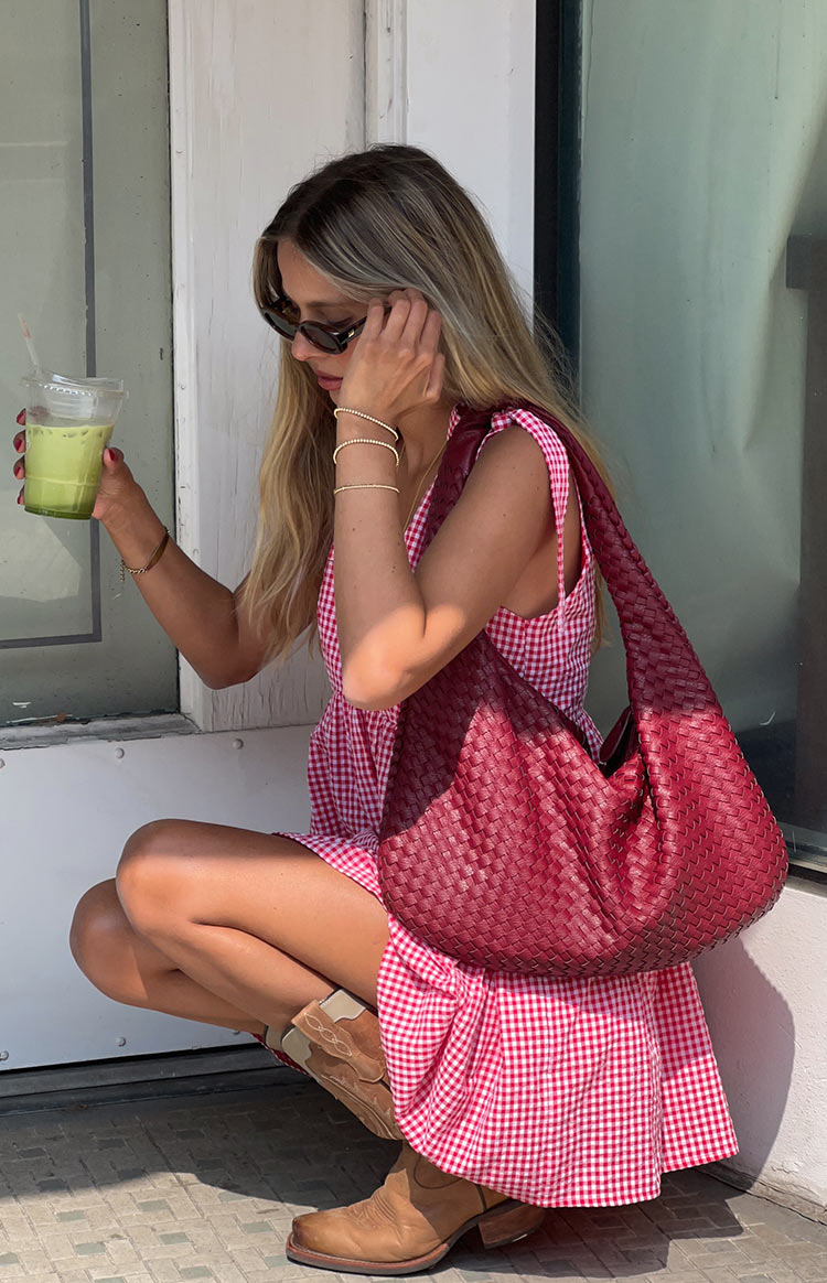Angel Girl Red Check Mini Dress