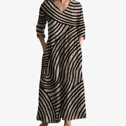 Eve - Vestido vintage de rayas