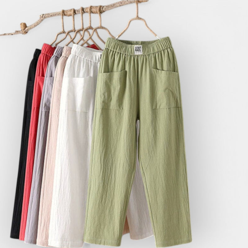 Pantalones de lino cómodos