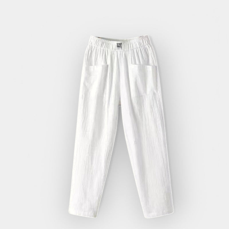Pantalones de lino cómodos
