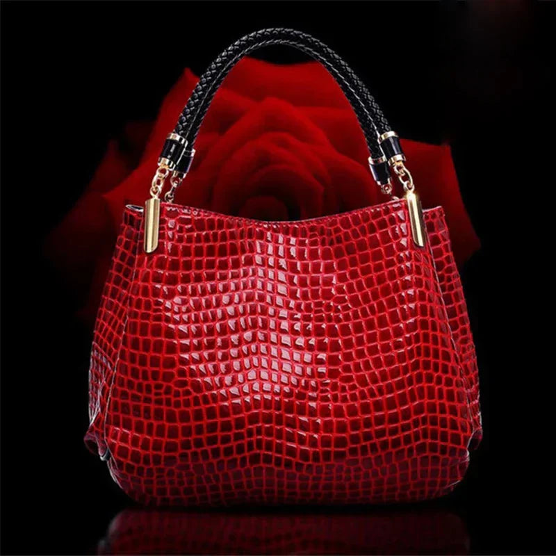 Isabella™ Elegancia Perdurable | Elegante bolso con estampado de cocodrilo 