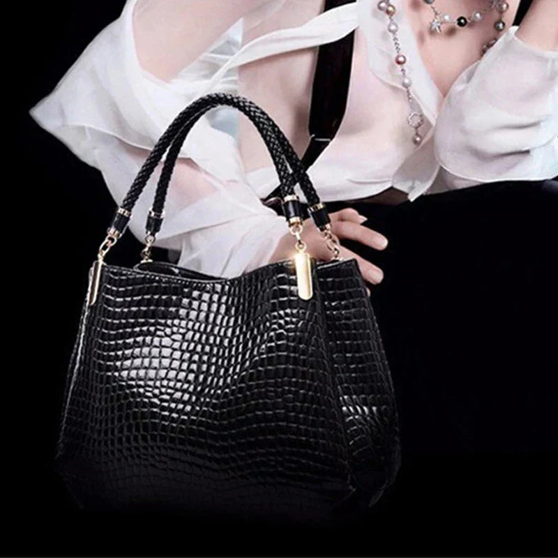 Isabella™ Elegancia Perdurable | Elegante bolso con estampado de cocodrilo 