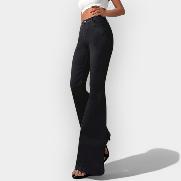 Jeans bootcut a vita alta